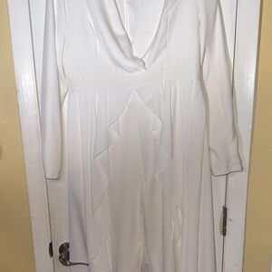 Chic Long Sleeve White Dress jumpsuit